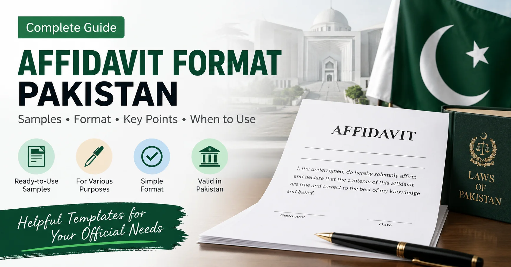 Affidavit format Pakistan, name correction and Urdu stamp paper format