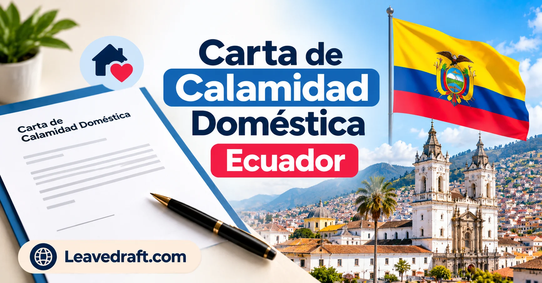 Carta permiso calamidad doméstica Ecuador 2026: modelo y documentos