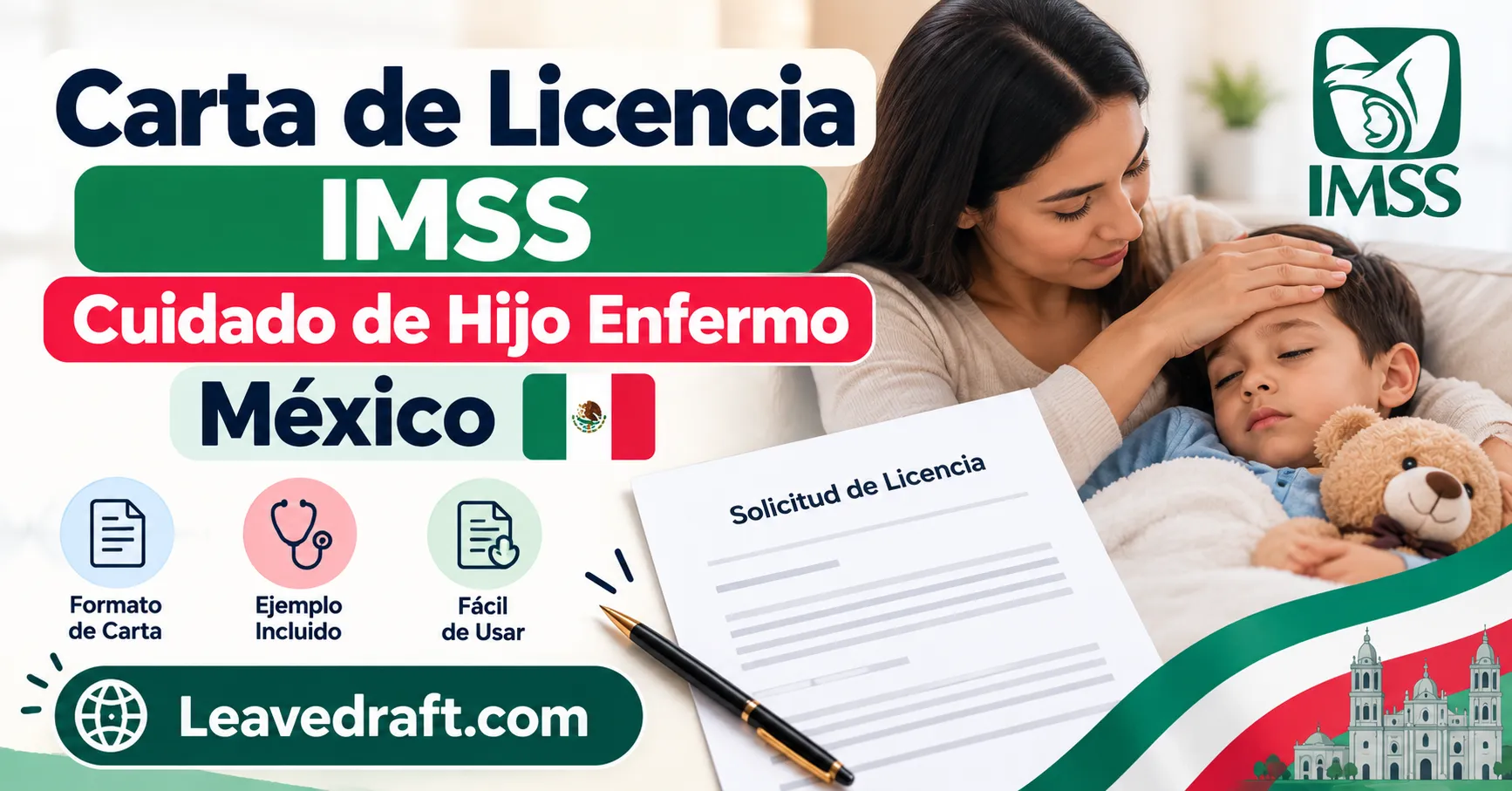 Carta para solicitar licencia IMSS para cuidar a un hijo enfermo en México