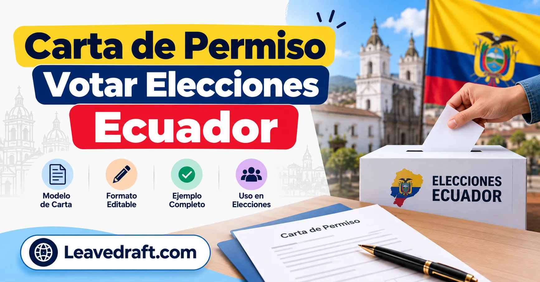 Carta para solicitar permiso para votar en elecciones en Ecuador