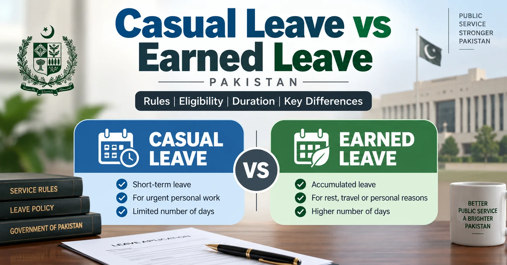 Casual leave vs earned leave in Pakistan: rules, differences and application formats