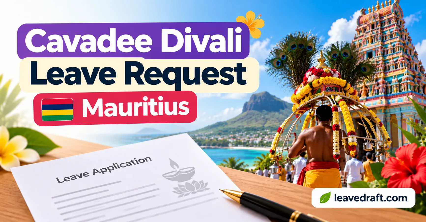 Demande de congé pour Cavadee ou Divali à Maurice : modèle