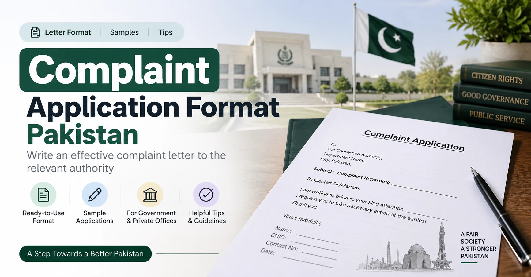 Complaint application format Pakistan for bijli, gas, water, police and school complaints