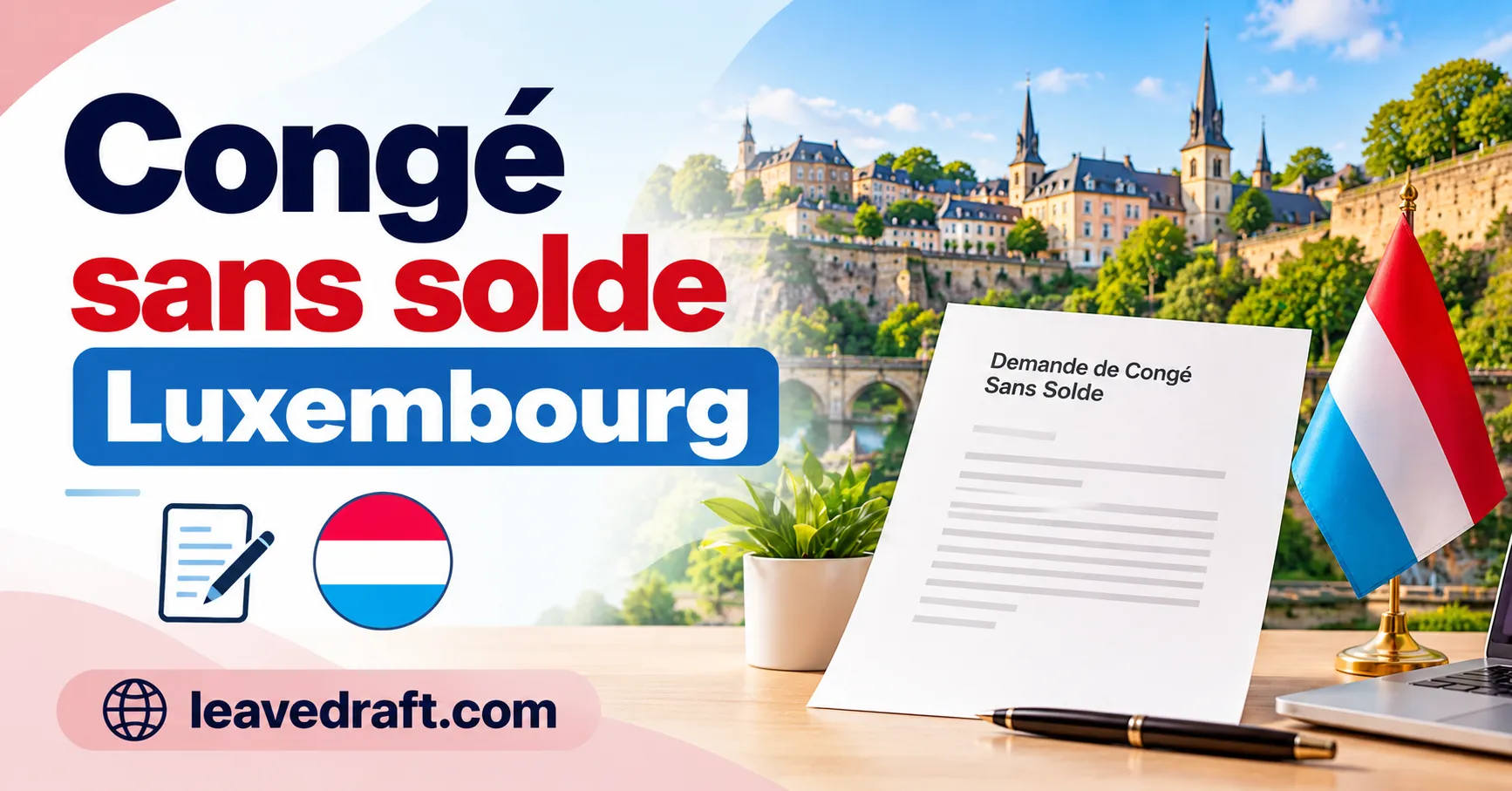 Congé sans solde au Luxembourg : modèle de lettre de demande