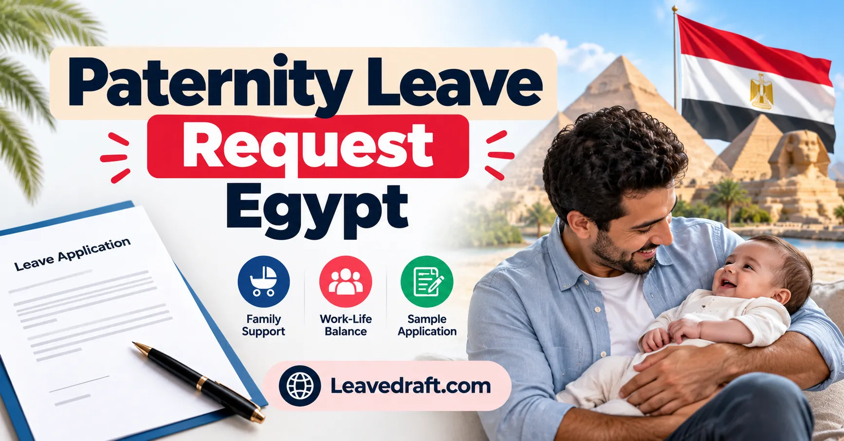 نموذج طلب إجازة يوم الولادة للأب في مصر وفق قانون العمل 14 لسنة 2025